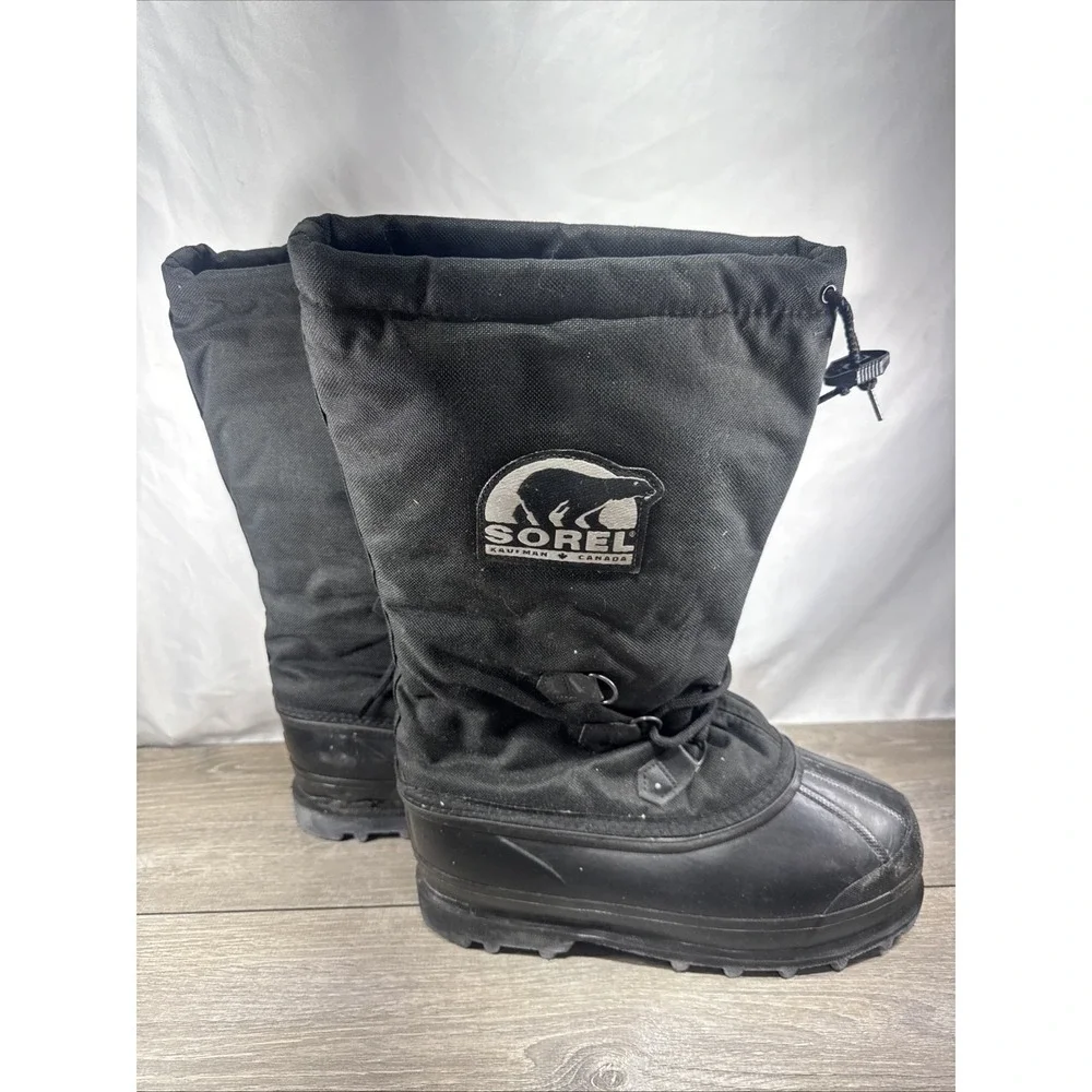 Sorel Glacier Men's Black Winter Snow Boots Size 8